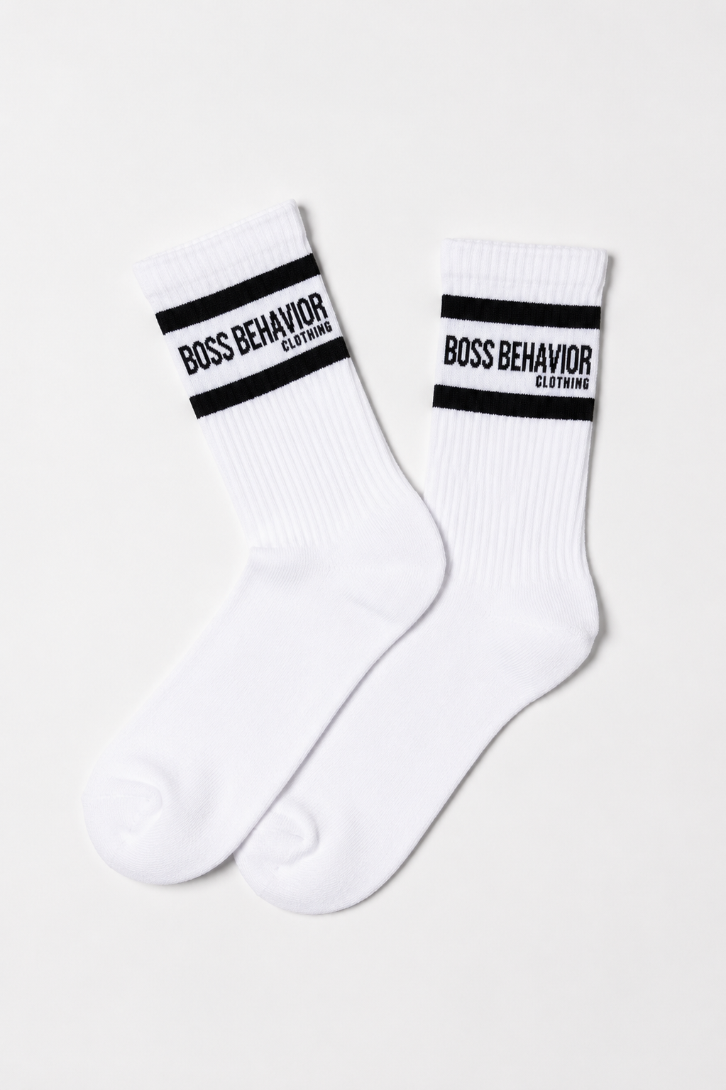Socks: Boss Behavior Crew Socks (One Size Fit All) More Colors Available