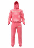 Boss Behavior Distressed Logo Fleece Embroidered Unisex Hoodie Set