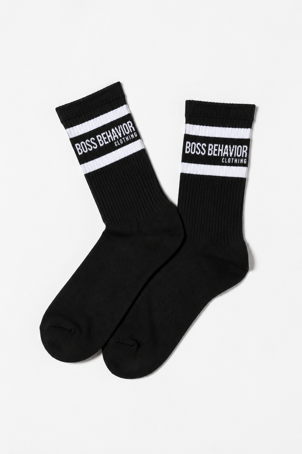 Socks: Boss Behavior Crew Socks (One Size Fit All) More Colors Available