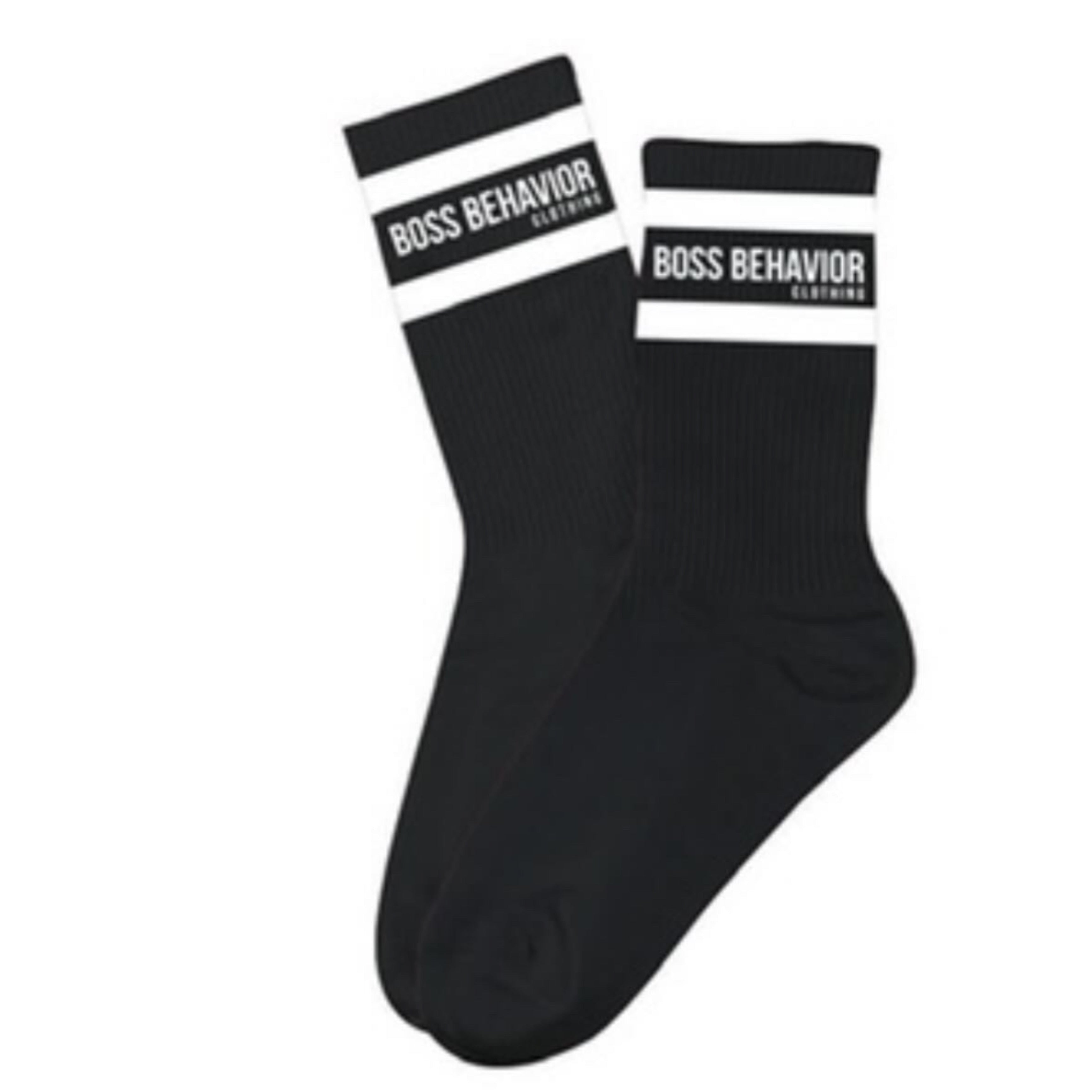 Socks: Boss Behavior Crew Socks (One Size Fit All) More Colors Available