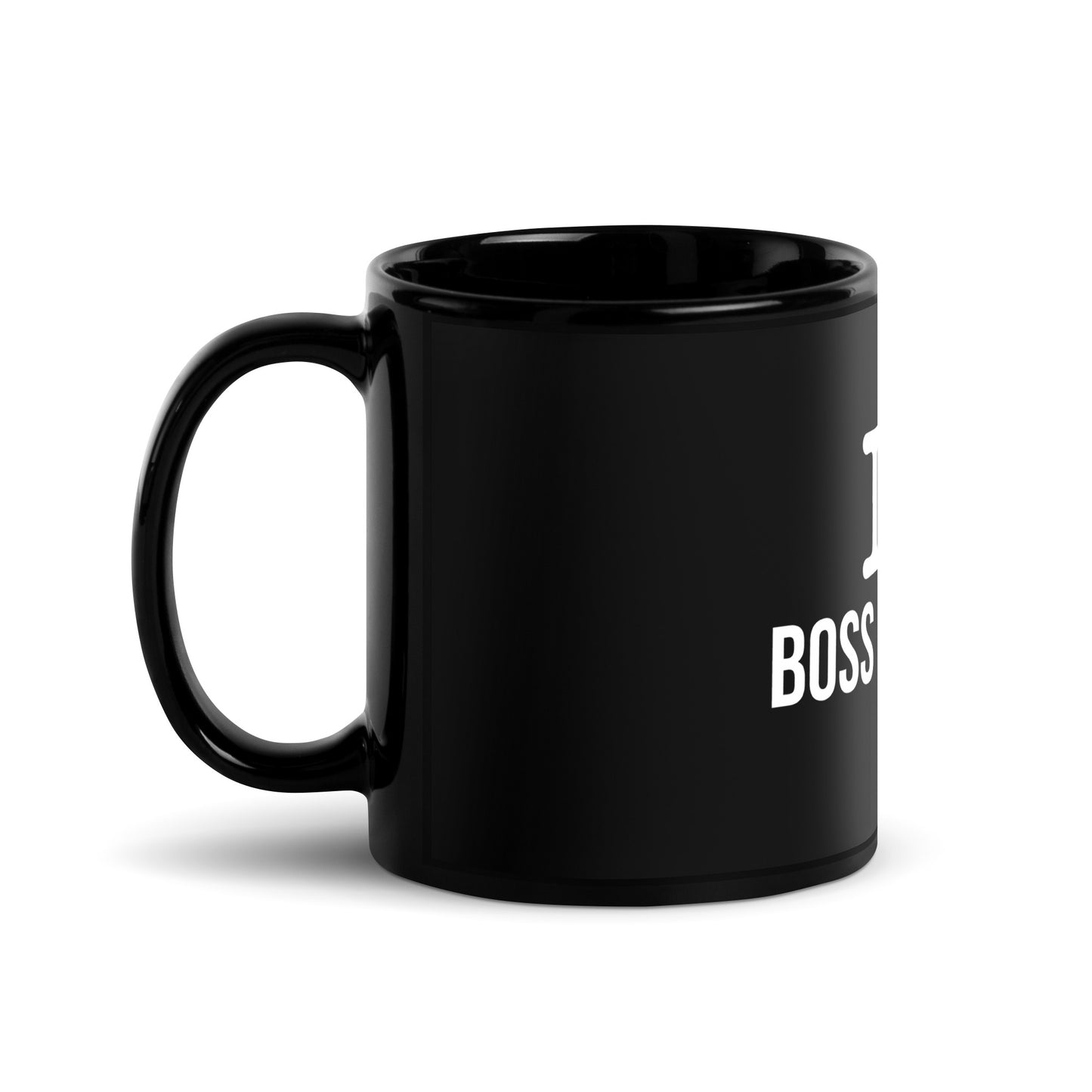 I Love Boss Behavior Black Glossy Mug