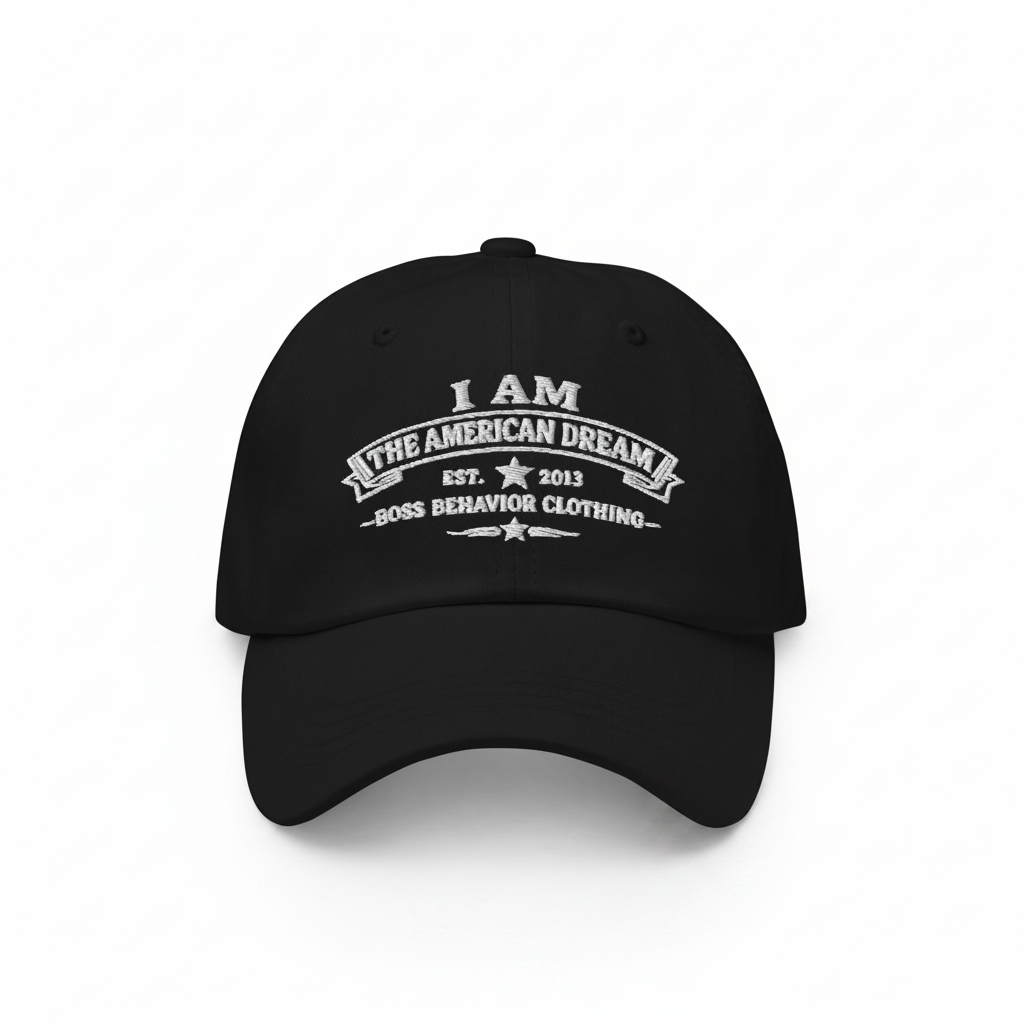 I Am The American Dream Black Hat – White Background