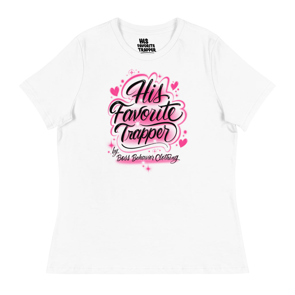Women: His Favorite Trapper Airbrushed Women's Relaxed T-Shirt .. Limit Time Only!!