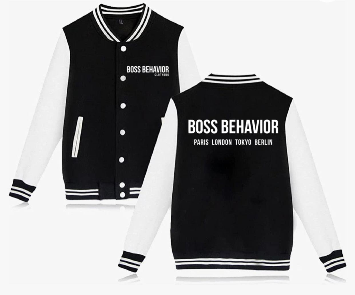 Boss Behavior Unisex Letterman Jacket