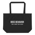 International Boss Behavior Large Women’s Organic Black Tote Bag