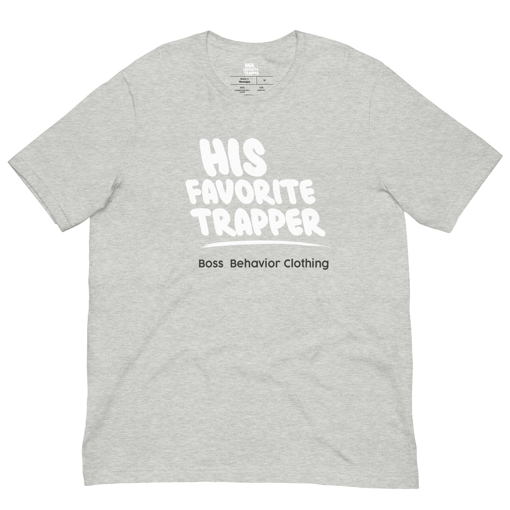 His Favorite Trapper Women’s Short-Sleeve White Logo T-Shirt (More Colors)