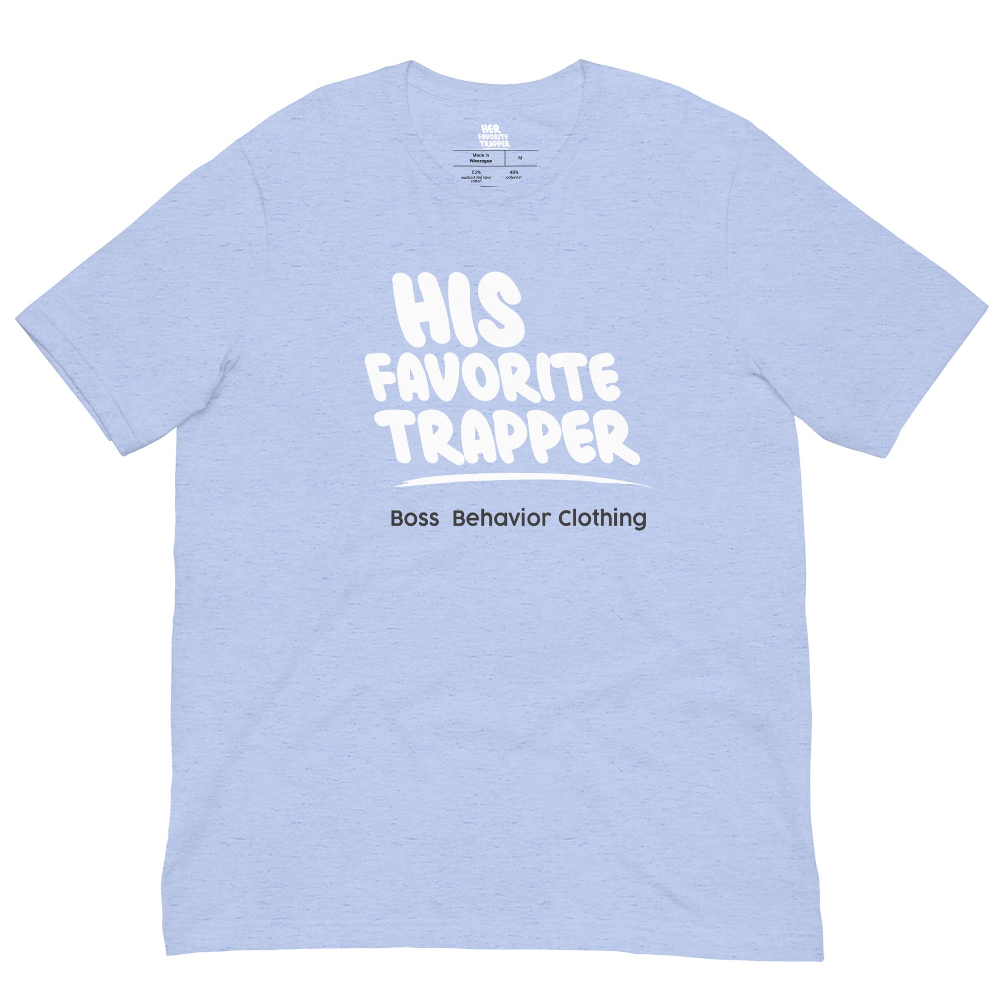 His Favorite Trapper Women’s Short-Sleeve White Logo T-Shirt (More Colors)
