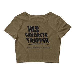 His Favorite Trapper Women’s Crop Tee