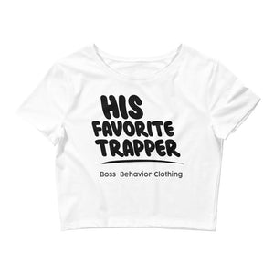 His Favorite Trapper Women’s Crop Tee
